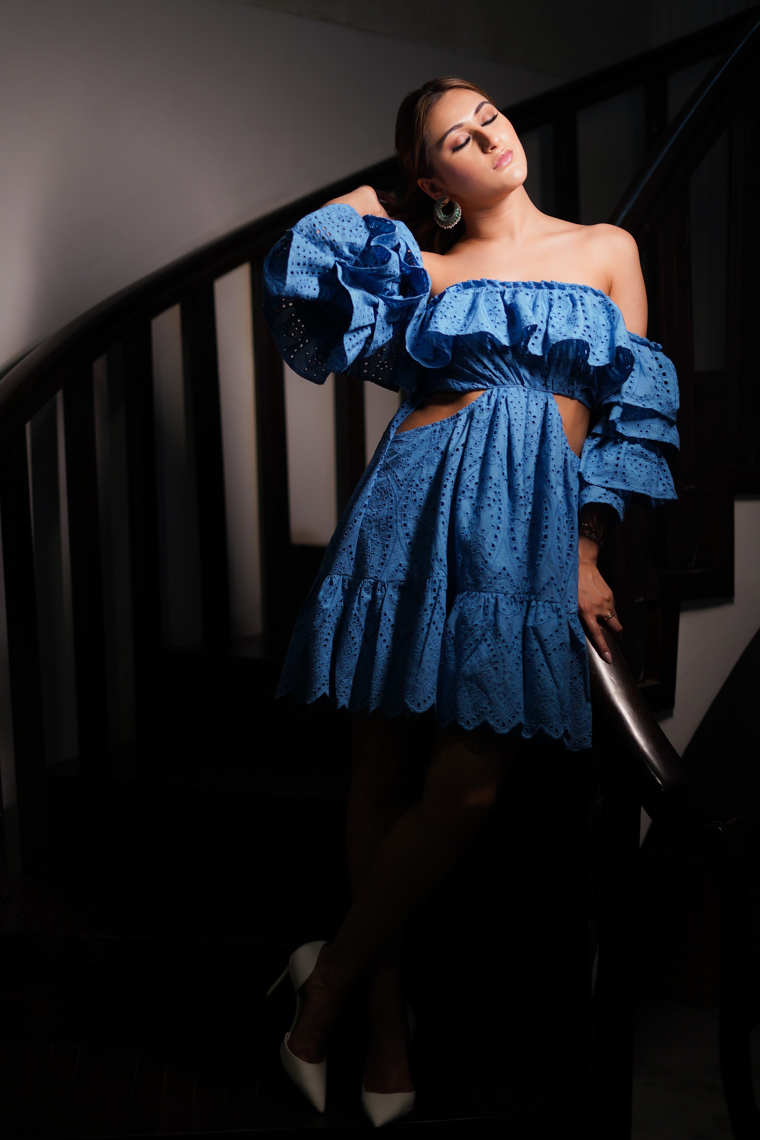 Cobalt Blue Frill Dress